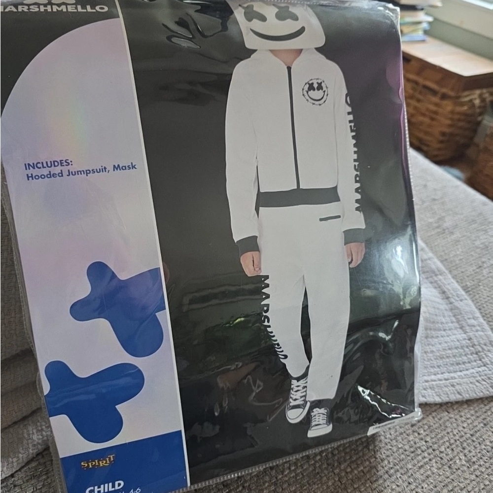Spirit Kids Marshmello Costume - Black and White